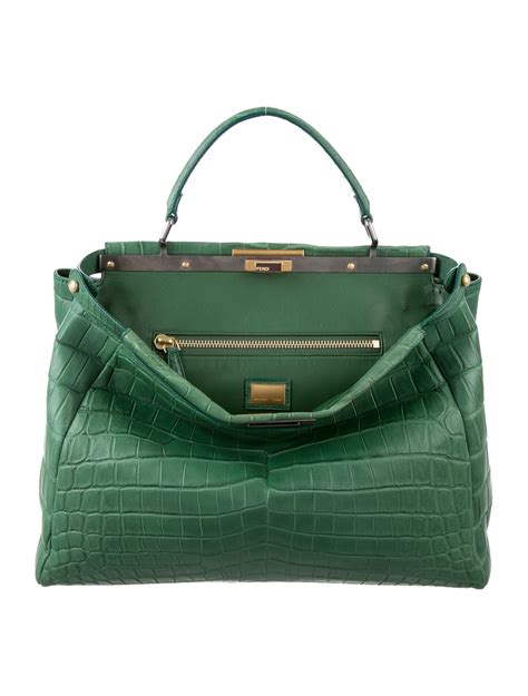 fendi peekaboo crocodile.